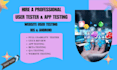 test your website or app and provide detailed UX feedback