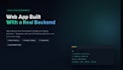 build a full stack web application and backend system