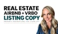 write real estate, airbnb, and vrbo listing descriptions
