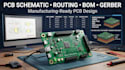 create pcb schematic, routing, bom and fabrication files for pcbway jlcpcb