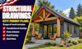 structural engineer for city permit foundation, posts beams roofs, shed plans