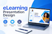 design professional elearning presentations, training slides online course slide