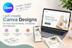 do canva social media design, canva template design, canva website design
