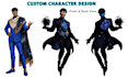 draw 2d character design character concept art dnd character art illustration