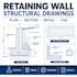 create retaining wall structural drawings, details and cad plans