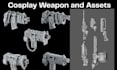 create custom cosplay design weapons design props and assets for 3d printing