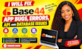 fix base44 app bugs, errors, API and database issues