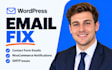 fix wordpress contact form email woocommerce notification and smtp issues