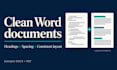 format your word document with clean headings and layout