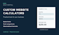 build a custom website calculator or quote form