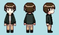 create pixel art character, sprite sheet, pixel animation, game assets