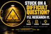 do difficult question research