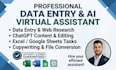 do virtual assistant, data entry, and chatgpt ai content tasks
