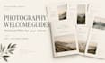 design a polished photography client welcome guide
