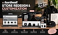 redesign and customise fourthwall store and optimise for merch store creators