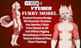 create custom vrchat furry fursona, vr character, vtuber avatar, furry 3d model