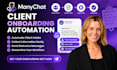 set up manychat client onboarding automation