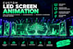 create custom led screen animation for corporate events, vj loop, dj visual