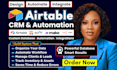 build airtable crm database airtable automation, dashboard softr n8n integration