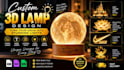 design a luxury custom 3d printed led lamp stl