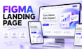 design a modern responsive figma landing page UI UX