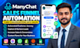 build manychat sales funnel automation