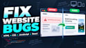 fix HTML CSS and react bugs and responsive website issues