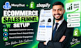 build a manychat ecommerce sales funnel automation