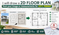 draw 2d floor plan from your image or measurements for city permit