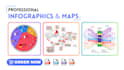 design high quality custom maps and complex infographics