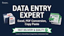 do fast data entry, copy paste, and PDF to excel conversion