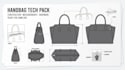 design bag tech pack handbag tech pack backpack tech pack technical drawing