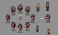 pixel art character design pixel art animation 2d sprite sheet pixel animation