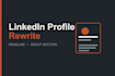 rewrite your linkedin headline and about section