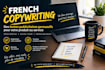 write persuasive advertising copy in french