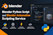do blender python script and blender automation scripting service