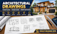 create architectural floor plans, house plans and permit drawings