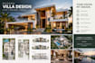do modern villa design house, floor plans elevations exterior design 3d model