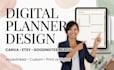 design a custom digital planner or printable journal in canva for etsy