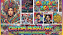 create custom graffiti wall art, murals and street art