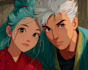 design a romantic couple in anime style