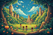create print ready childrens book illustrations