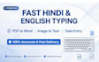 do fast english typing , pdf to word and data entry work