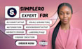 do simplero setup, simplero migration and simplero funnel automation