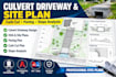 design culvert driveway, site plan, paving, curb cut, slope analysis