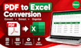 convert pdf into excel data