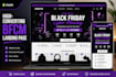 design a black friday shopify landing page that convert