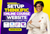 setup thinkific online course website beauty course upload kajabi website funnel