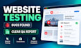 manually test your website and report bugs
