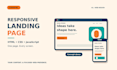 build a responsive landing page with HTML CSS and javascript